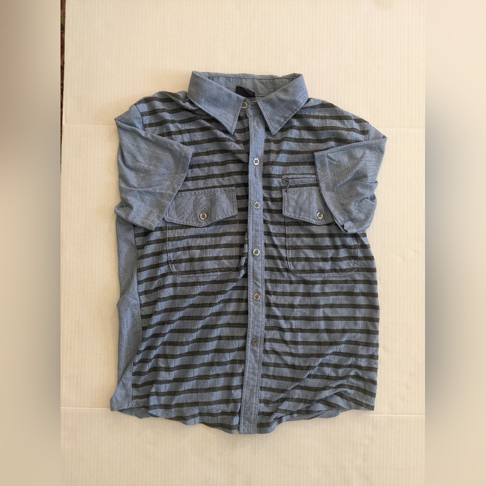 New Wise Blue and Black Button Up